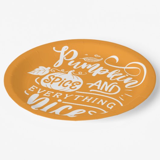 Calligrafie Pumpkin Spice en Alles-Nice hout Papieren Bordje (Gekanteld)