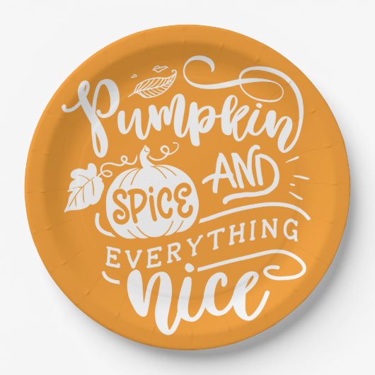 Calligrafie Pumpkin Spice en Alles-Nice hout Papieren Bordje (Voorkant)