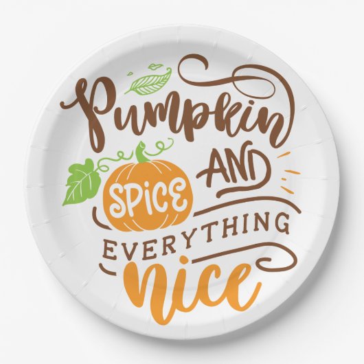 Calligrafie Pumpkin Spice en Alles-Nice hout Papieren Bordje (Voorkant)