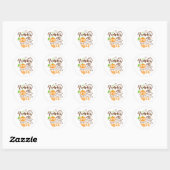 Calligrafie Pumpkin Spice en alles Nice Ronde Sticker (Vel)