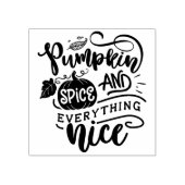 Calligrafie Pumpkin Spice en alles Nice Rubberstempel (Afrduk)