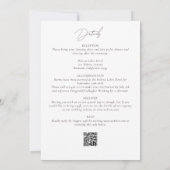 Calligrafie QR-code allemaal in één bruiloft Kaart (Achterkant)