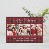 Calligrafie Red Buffalo Pset 3 Kerstmis Feestdagenkaart (Staand voorkant)