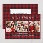 Calligrafie Red Buffalo Pset 3 Kerstmis Feestdagenkaart (Voorkant / Achterkant)