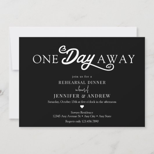 Calligrafie repetitief diner kaart (Voorkant)