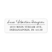 Calligrafie-retourlabel Etiket (Voorkant)