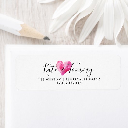 calligrafie return address label Love hart (Insitu)