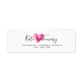 calligrafie return address label Love hart (Voorkant)