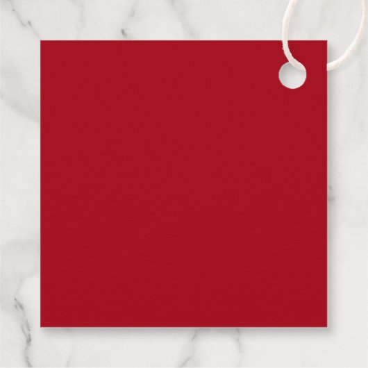 Calligrafie Rood Ink Pen Minimale Kerstmis Bedankjes Labels (Achterkant)