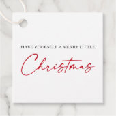 Calligrafie Rood Ink Pen Minimale Kerstmis Bedankjes Labels (Voorkant)