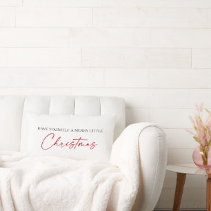 Calligrafie Rood Ink Pen Minimale Kerstmis Kussen