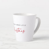 Calligrafie Rood Ink Pen Minimale Kerstmis Latte Mok (Rechterhoek)
