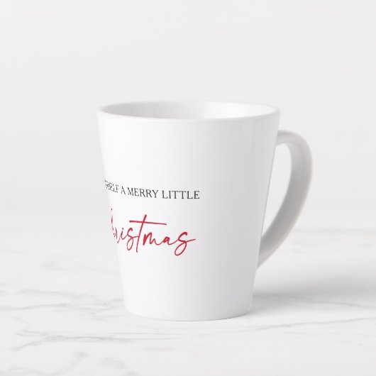 Calligrafie Rood Ink Pen Minimale Kerstmis Latte Mok (Rechterhoek)