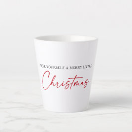 Calligrafie Rood Ink Pen Minimale Kerstmis Latte Mok