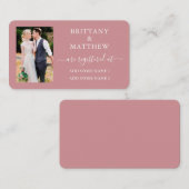 Calligrafie Roos voor het weddenschap met foto's Informatiekaartje (Voorkant / Achterkant)