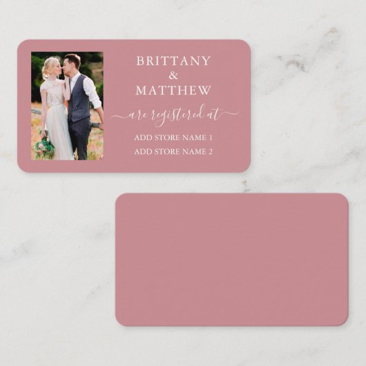 Calligrafie Roos voor het weddenschap met foto's Informatiekaartje (Voorkant / Achterkant)