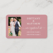 Calligrafie Roos voor het weddenschap met foto's Informatiekaartje (Voorkant)