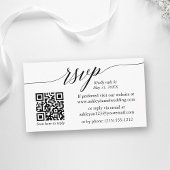 Calligrafie RSVP Weddenschap Eenvoudige minimalist Informatiekaartje