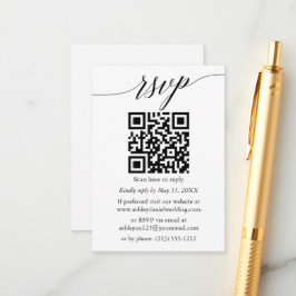 Calligrafie RSVP Weddenschappen Minimalistisch Een Informatiekaartje
