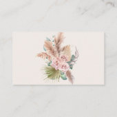 Calligrafie Rustic Boho Floral Wedding Website Bus Visitekaartje (Achterkant)