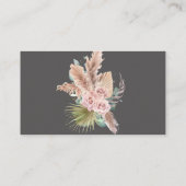 Calligrafie Rustic Boho Floral Wedding Website Informatiekaartje (Achterkant)