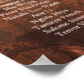 Calligrafie Rustic Wood vindt uw zegenhuwelijk Poster (Hoek)