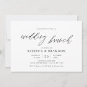 Calligrafie 's ochtends na het huwelijk in Brunch Kaart (Voorkant)