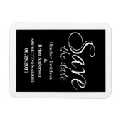 Calligrafie Save the Date Magnet, Black Magneet (Horizontaal)