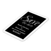 Calligrafie Save the Date Magnet, Black Magneet (Linkerzijde)