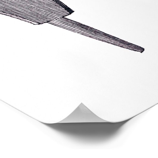 Calligrafie, schrijven - Handige 18e C. Engraving Poster (Hoek)