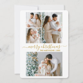 Calligrafie Script 4 Fotoliefhebber kerstgoud Feestdagenkaart