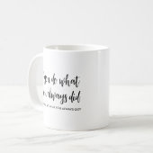 Calligrafie Script Aangepaste Sjabloon Positieve Q Koffiemok (Voorkant links)