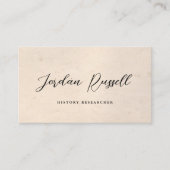 Calligrafie Script Aged Background Square Visitekaartje (Voorkant)