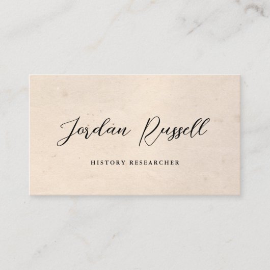 Calligrafie Script Aged Background Square Visitekaartje (Voorkant)