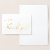 Calligrafie script Dank u Opmerking Folie Kaarten (Display)