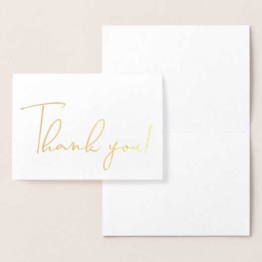 Calligrafie script Dank u Opmerking Folie Kaarten (Display)
