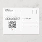 Calligrafie Script Eenvoudige foto QR Code Website Aankondigingskaart (Achterkant)