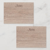 Calligrafie script Elegant Natural Wood Kijk uit Notitiekaartje (Voorkant / Achterkant)
