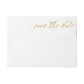 Calligrafie-script Faux Gold Foil Return-adres (Achterkant)
