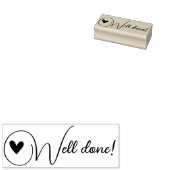 Calligrafie Script Font Heart Symbool Goed gedaan! Rubberstempel (Gestempeld)