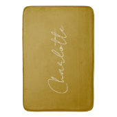 Calligrafie Script Gouden Kleur Eigen naam Bewerke Badmat (Voorkant Verticaal)