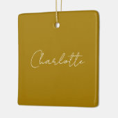 Calligrafie Script Gouden Kleur Eigen naam Bewerke Keramisch Ornament (Links)