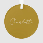 Calligrafie Script Gouden Kleur Eigen naam Bewerke Ornament (achterkant)