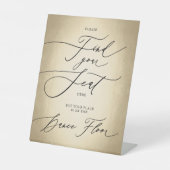 Calligrafie-script Je zetelhuwelijk vinden Reclamebord Met Voetstuk (Voorkant)