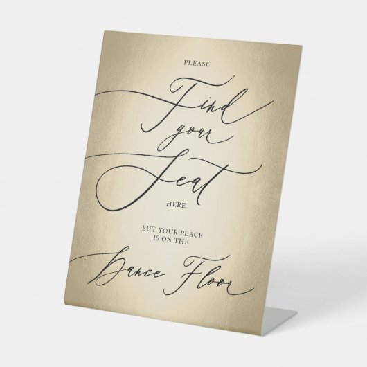 Calligrafie-script Je zetelhuwelijk vinden Reclamebord Met Voetstuk (Voorkant)