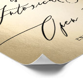 Calligrafie Script Love is Intoxicating Wedding Poster (Hoek)