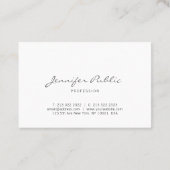 Calligrafie Script Modern Elegant Simple Trendy Visitekaartje (Achterkant)