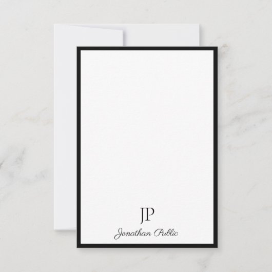 Calligrafie Script Monogram Elegante Sjabloon (Voorkant)