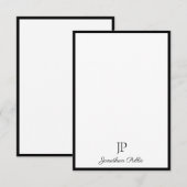 Calligrafie Script Monogram Elegante Sjabloon (Voorkant / Achterkant)