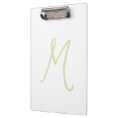 Calligrafie Script Monogram Initiaal Modern Klembord (Links)
